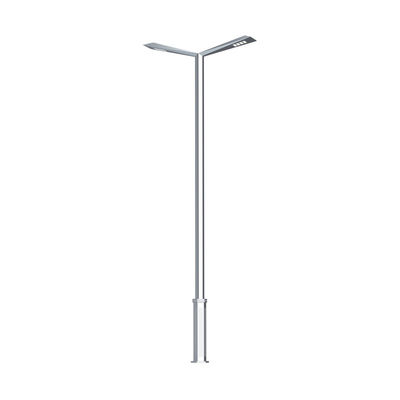 Dual Arm Brackets Galvanized Steel Light Pole For Residential Yards